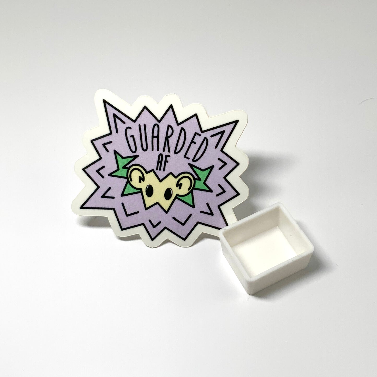 Guarded AF Hedgehog Waterproof Sticker