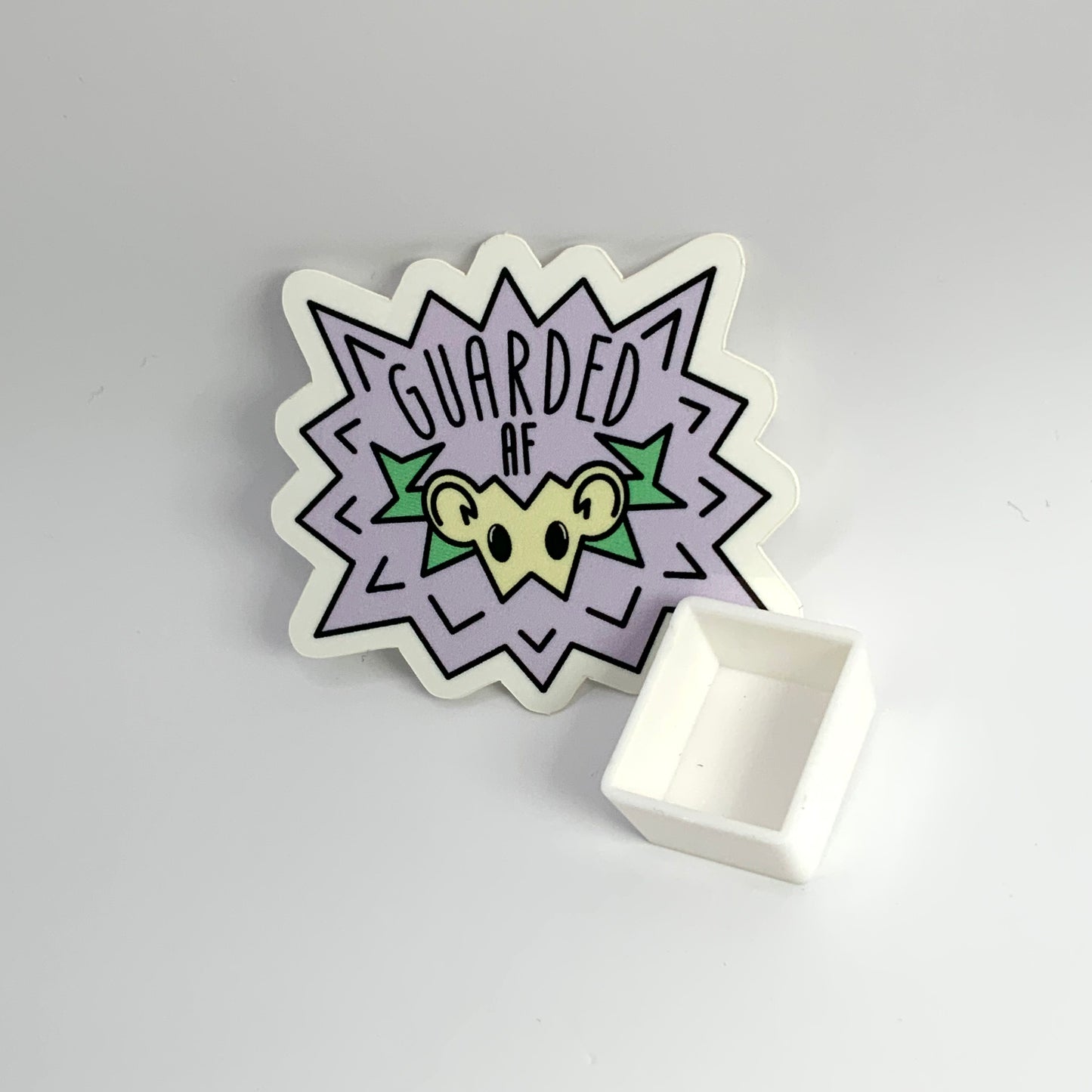 Guarded AF Hedgehog Waterproof Sticker