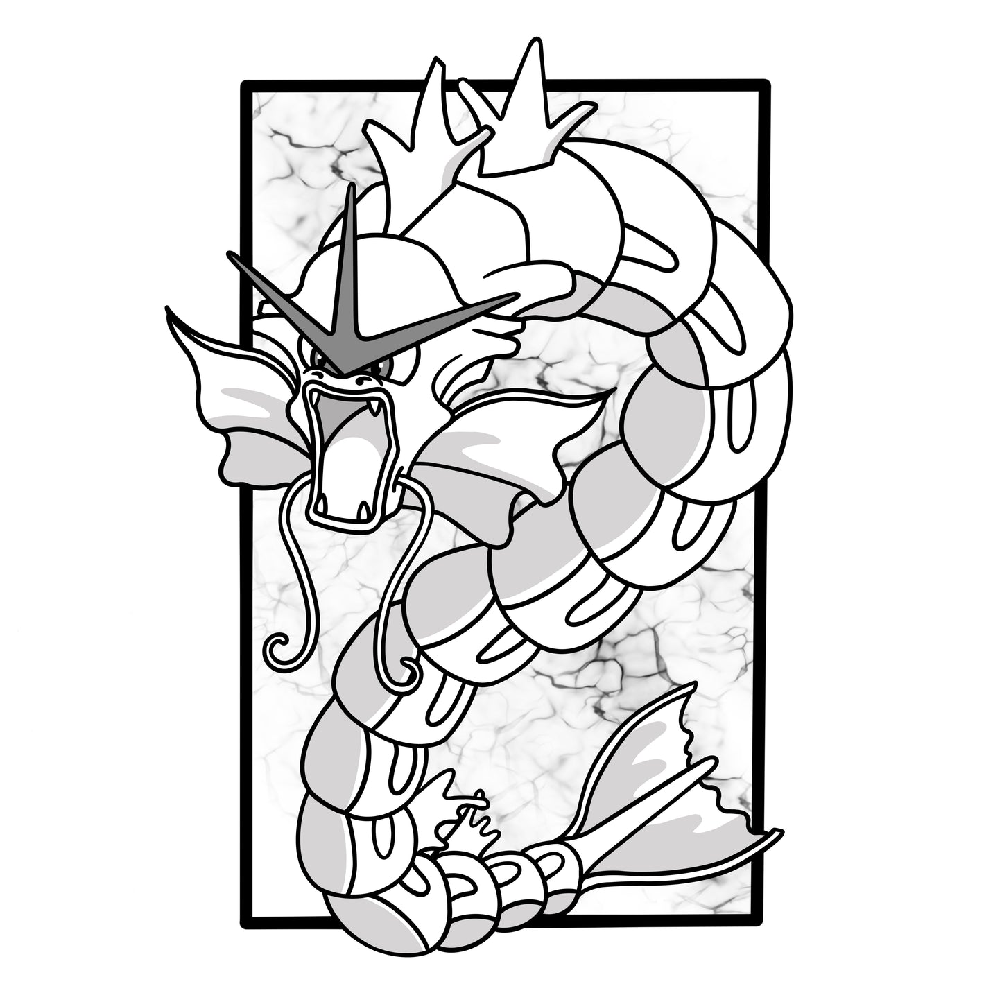 Gyarados Pokemon "color changing" transparent waterproof sticker