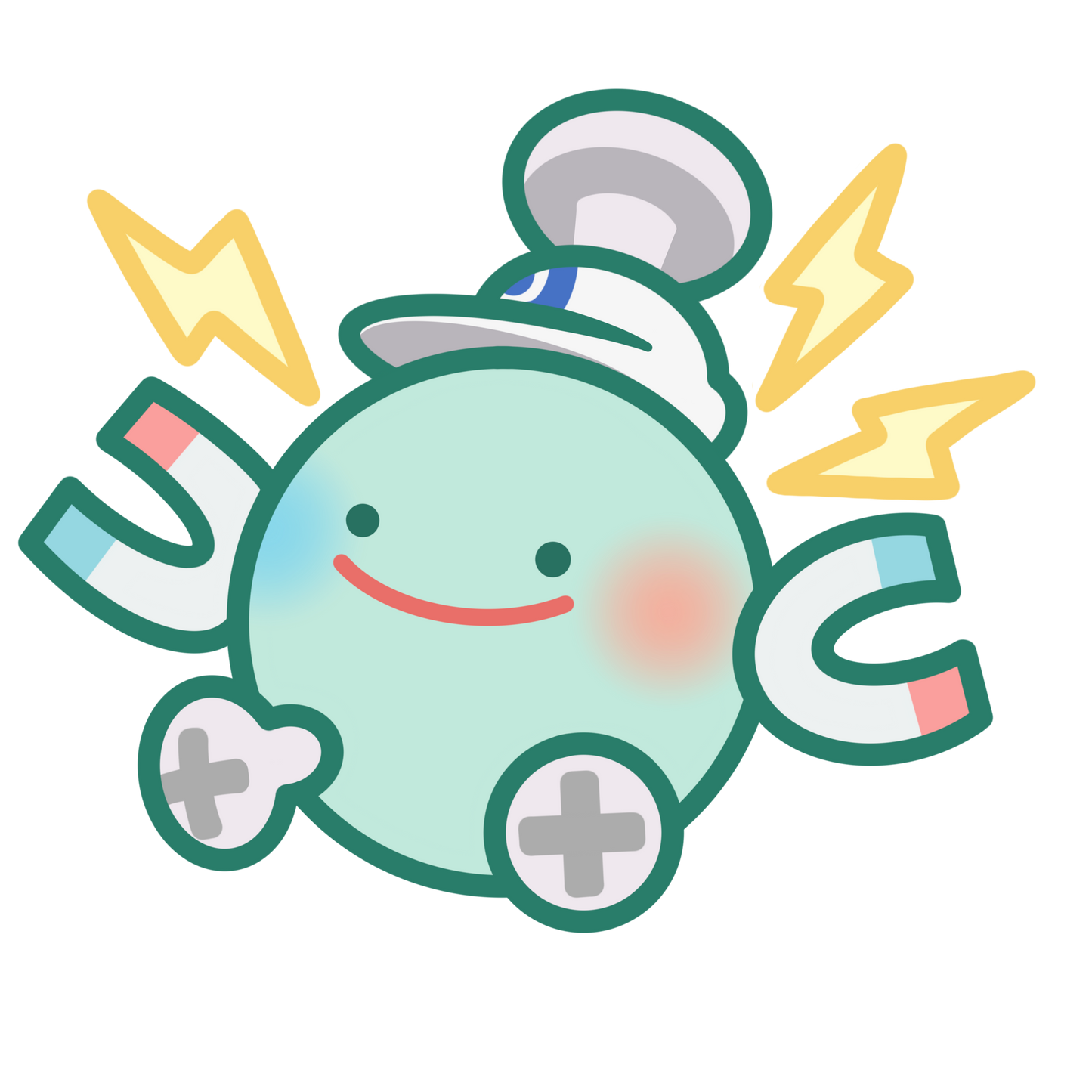 Ditto Magnemite Pokopia Pokemon Waterproof Sticker