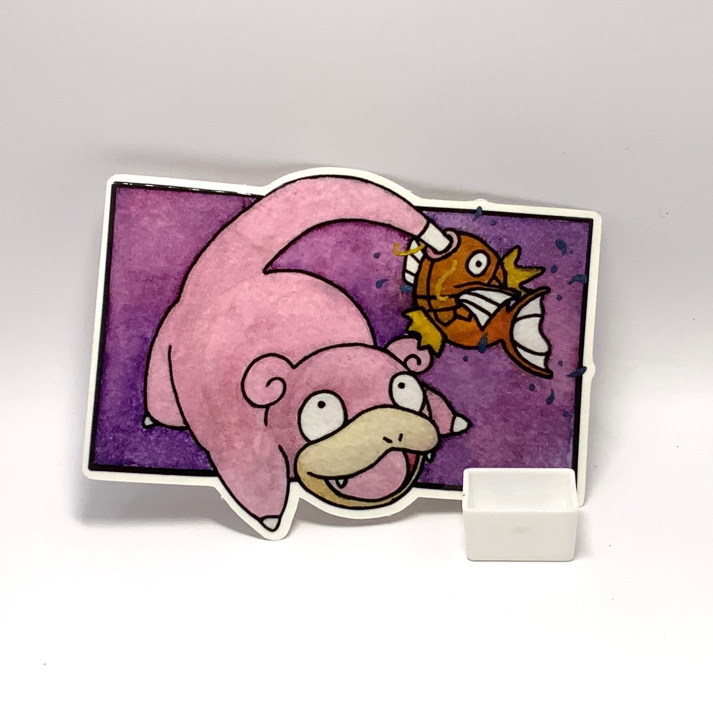Slowpoke Pokemon original watercolor art waterproof sticker