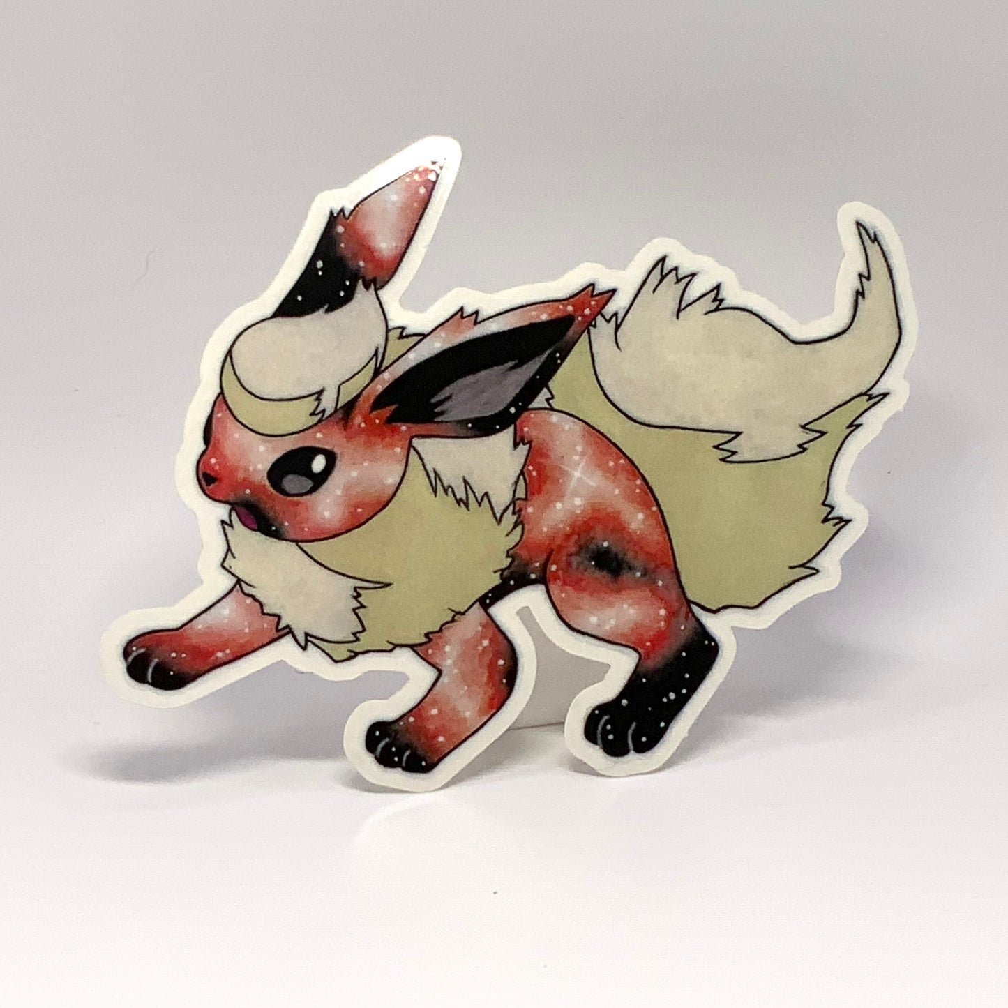 Flareon Pokemon original colored pencil art waterproof sticker