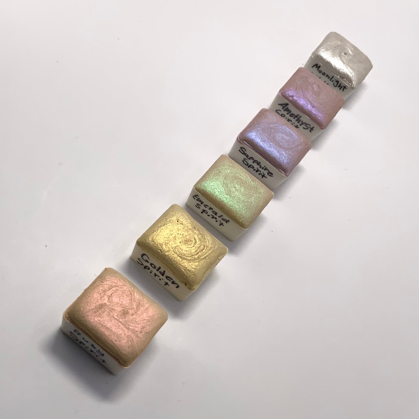 6-pack Spirit Colors Set - pre-packed set of 6 watercolor paints in tin container - COMES WITH 6 HALF PAN PAINTS INCLUDED