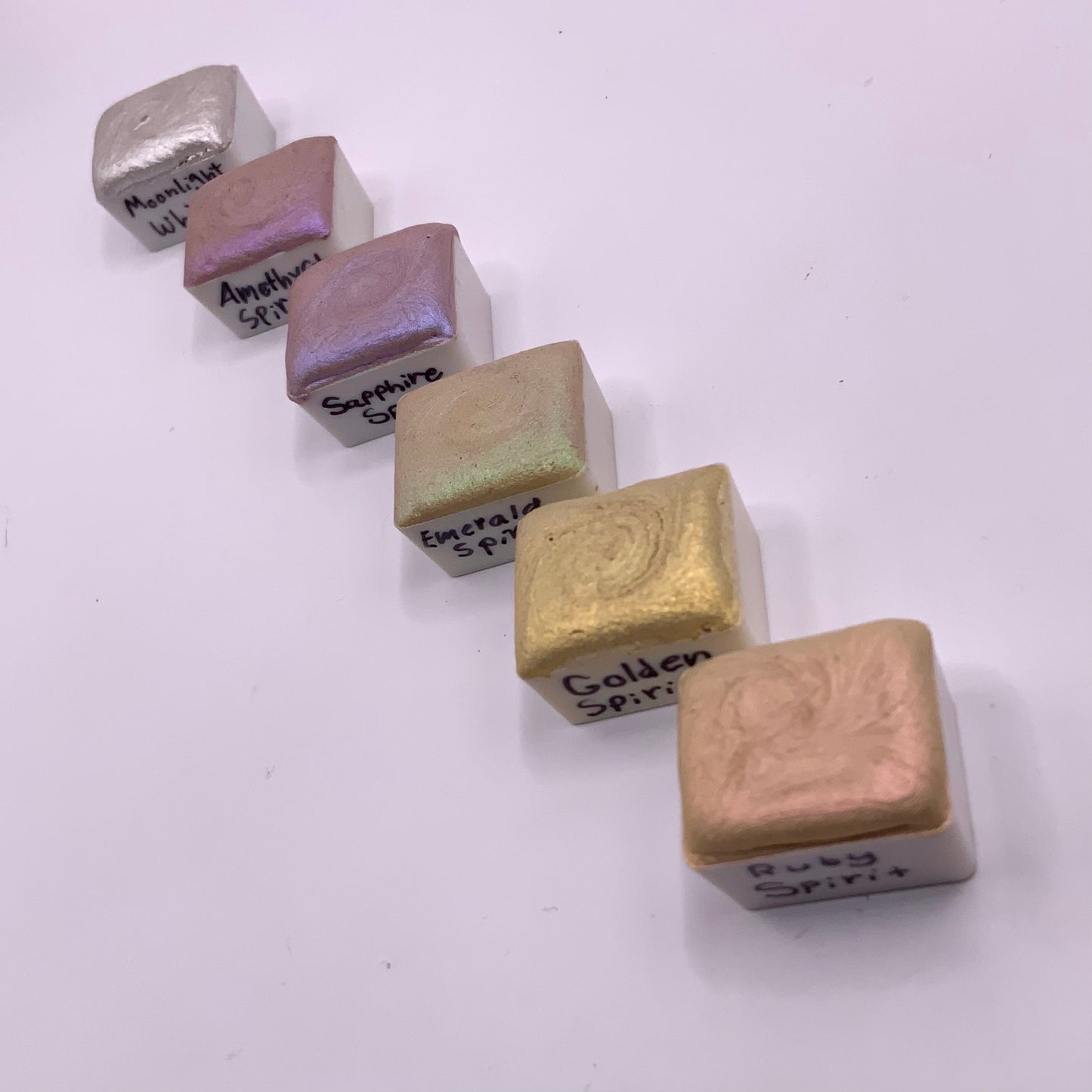 6-pack Spirit Colors Set - pre-packed set of 6 watercolor paints in tin container - COMES WITH 6 HALF PAN PAINTS INCLUDED