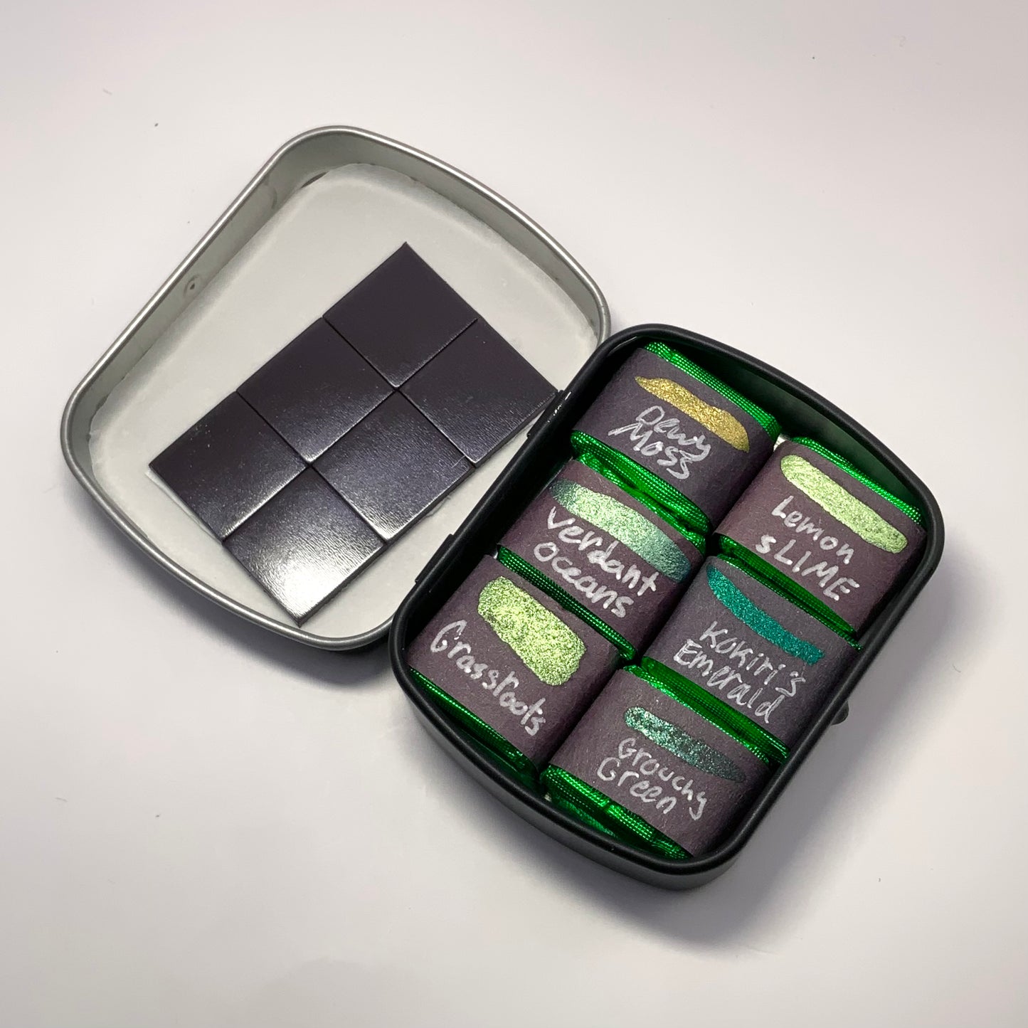 6-pack Forest Greens Set - pre-selected set of 6 paints in tin container