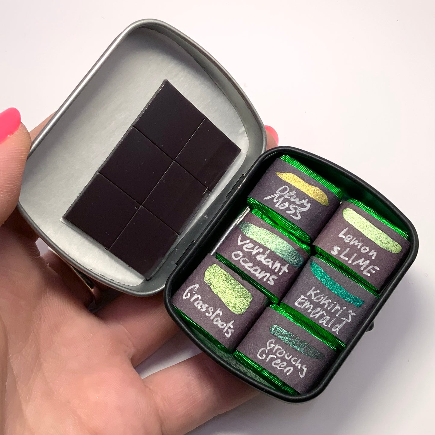 6-pack Forest Greens Set - pre-selected set of 6 paints in tin container