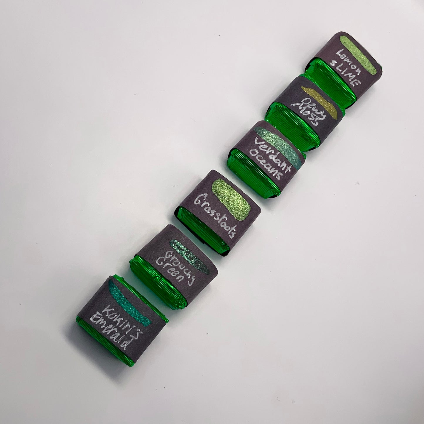 6-pack Forest Greens Set - pre-selected set of 6 paints in tin container
