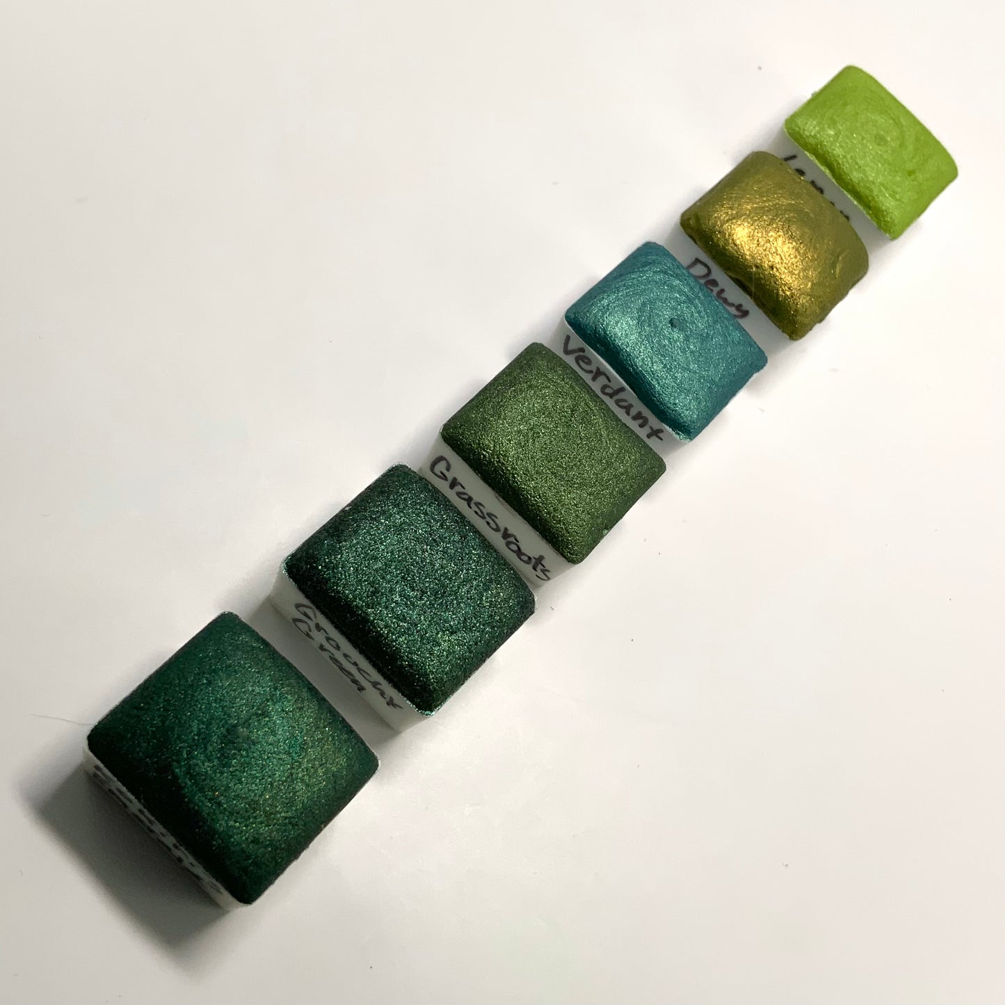 6-pack Forest Greens Set - pre-selected set of 6 paints in tin container