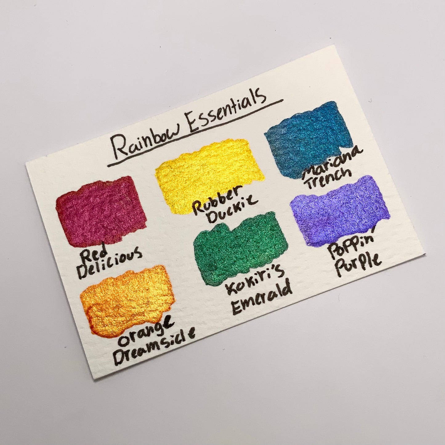 6-pack Rainbow Essentials - pre-packed rainbow set of 6 watercolor paints in tin container - COMES WITH 6 HALF PAN PAINTS INCLUDED