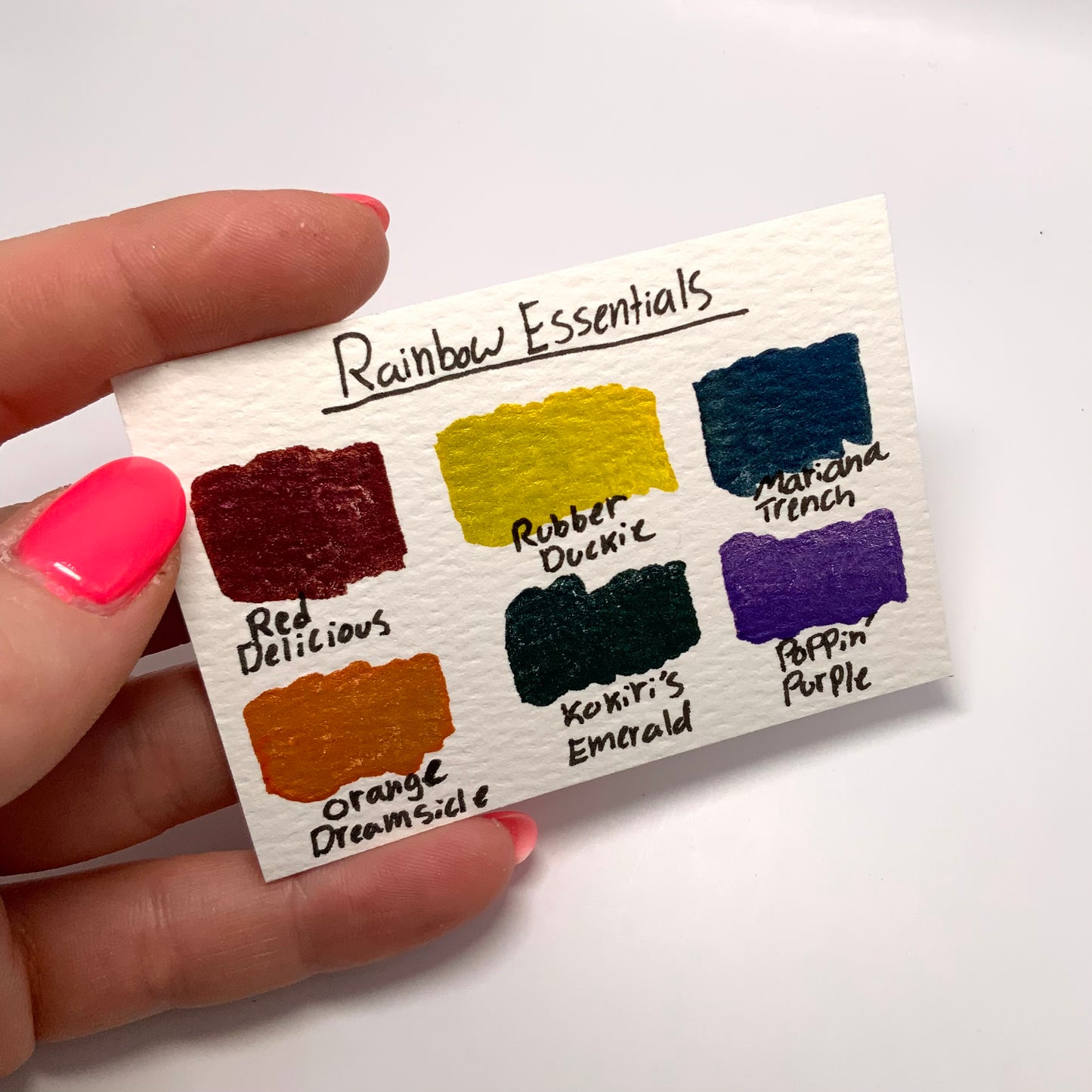 6-pack Rainbow Essentials - pre-packed rainbow set of 6 watercolor paints in tin container - COMES WITH 6 HALF PAN PAINTS INCLUDED