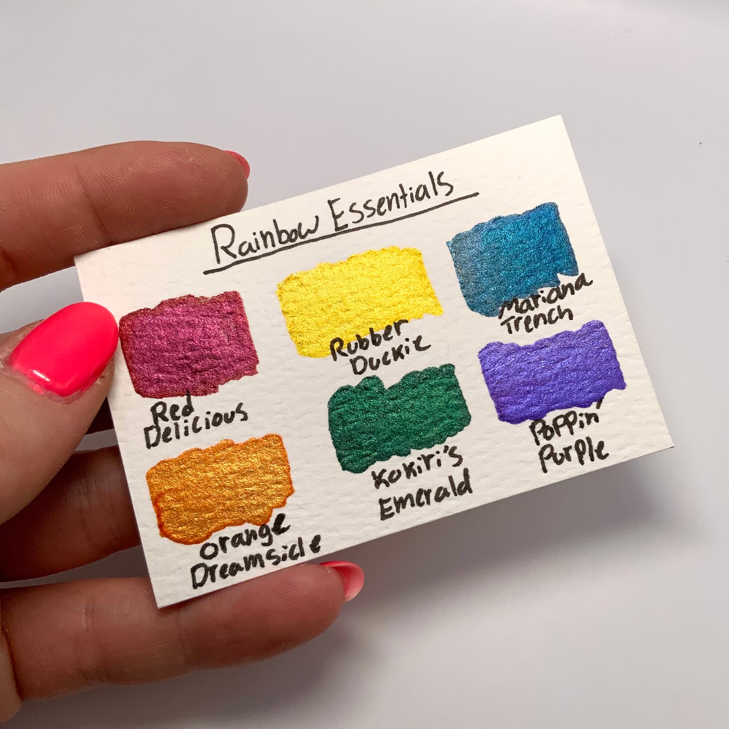 6-pack Rainbow Essentials - pre-packed rainbow set of 6 watercolor paints in tin container - COMES WITH 6 HALF PAN PAINTS INCLUDED