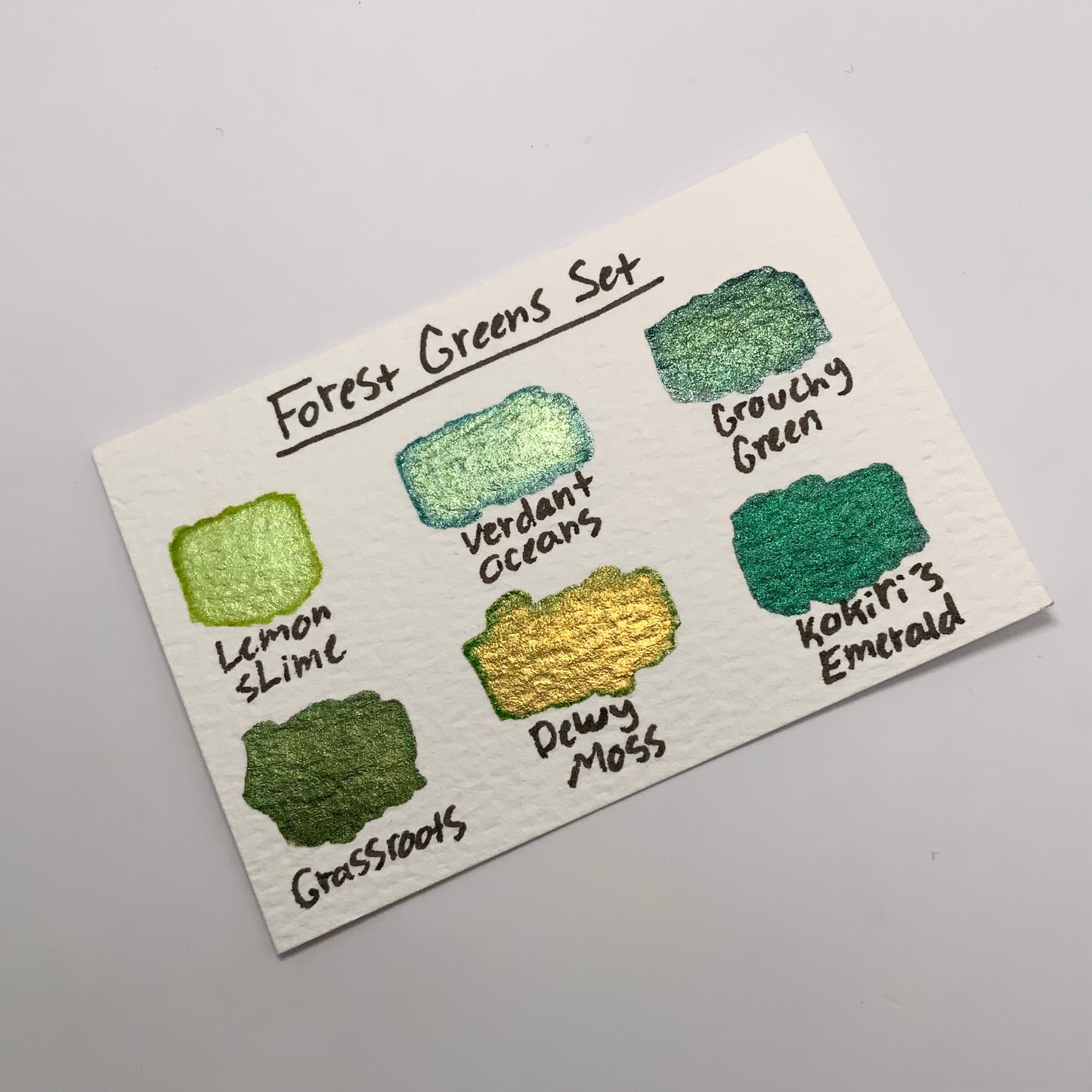 6-pack Forest Greens Set - pre-selected set of 6 paints in tin container