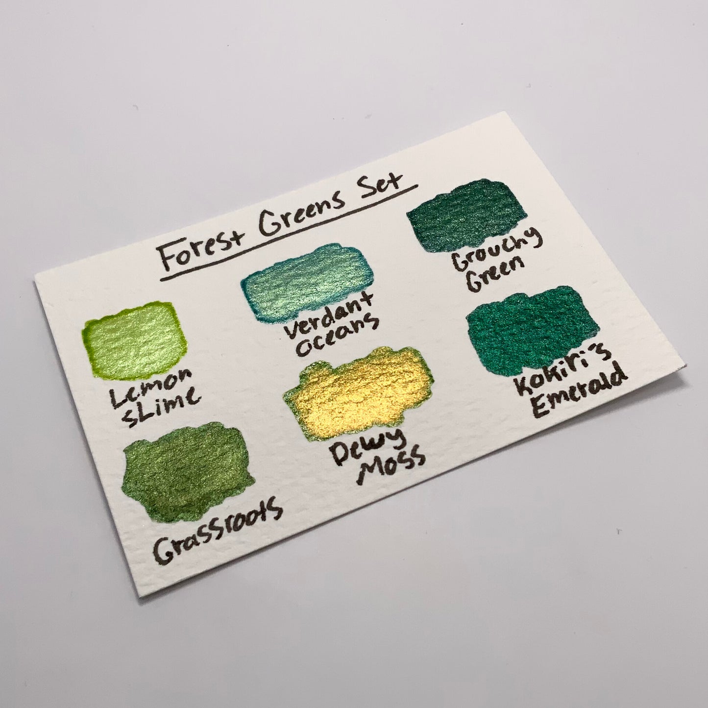 6-pack Forest Greens Set - pre-selected set of 6 paints in tin container