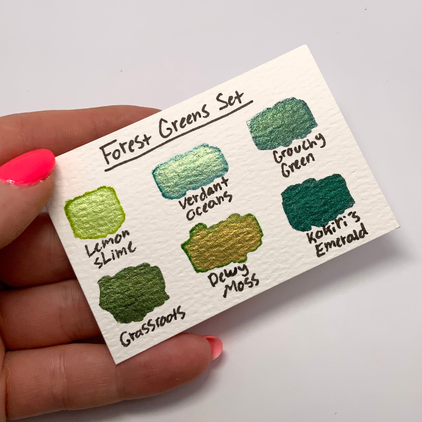 6-pack Forest Greens Set - pre-selected set of 6 paints in tin container