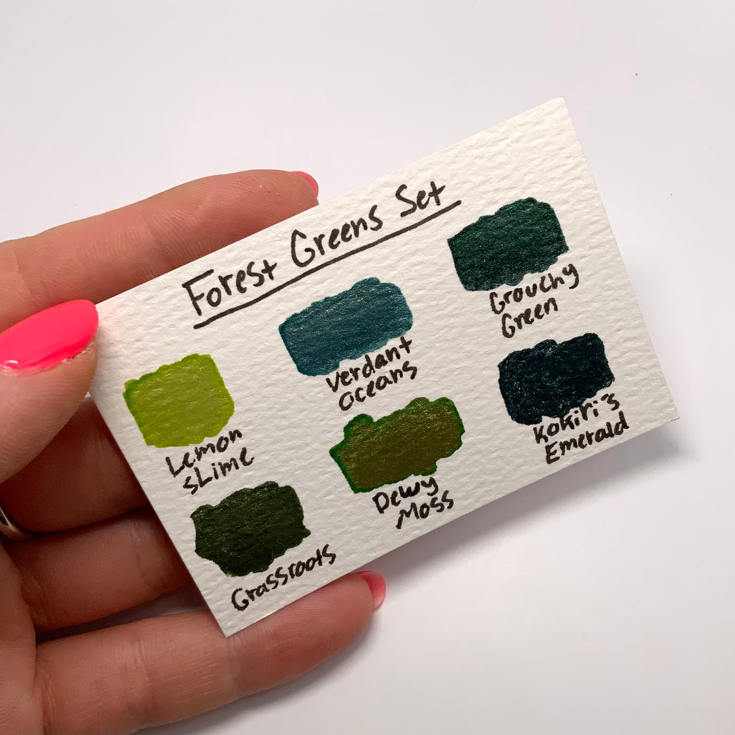 6-pack Forest Greens Set - pre-selected set of 6 paints in tin container
