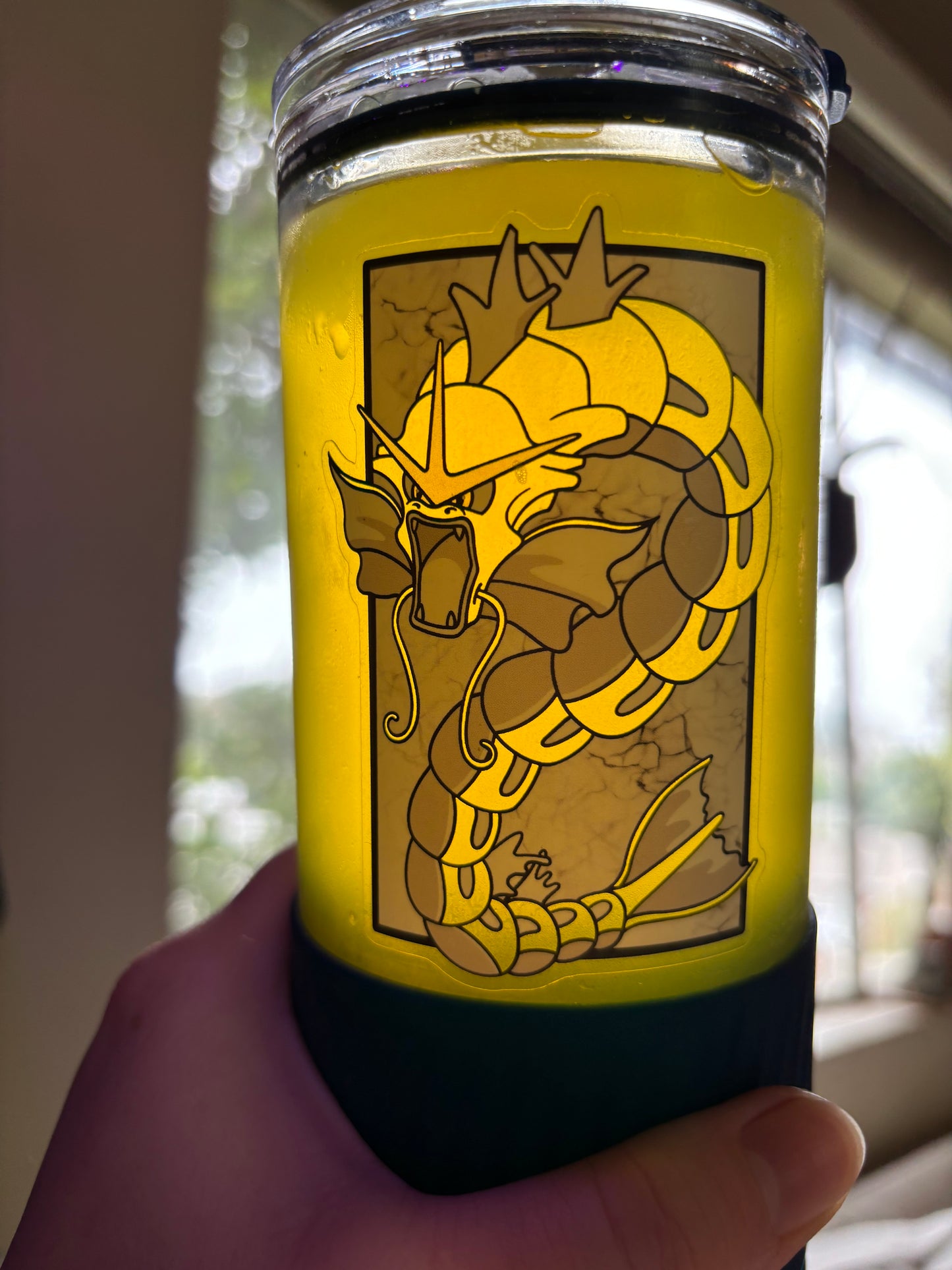 Gyarados Pokemon "color changing" transparent waterproof sticker