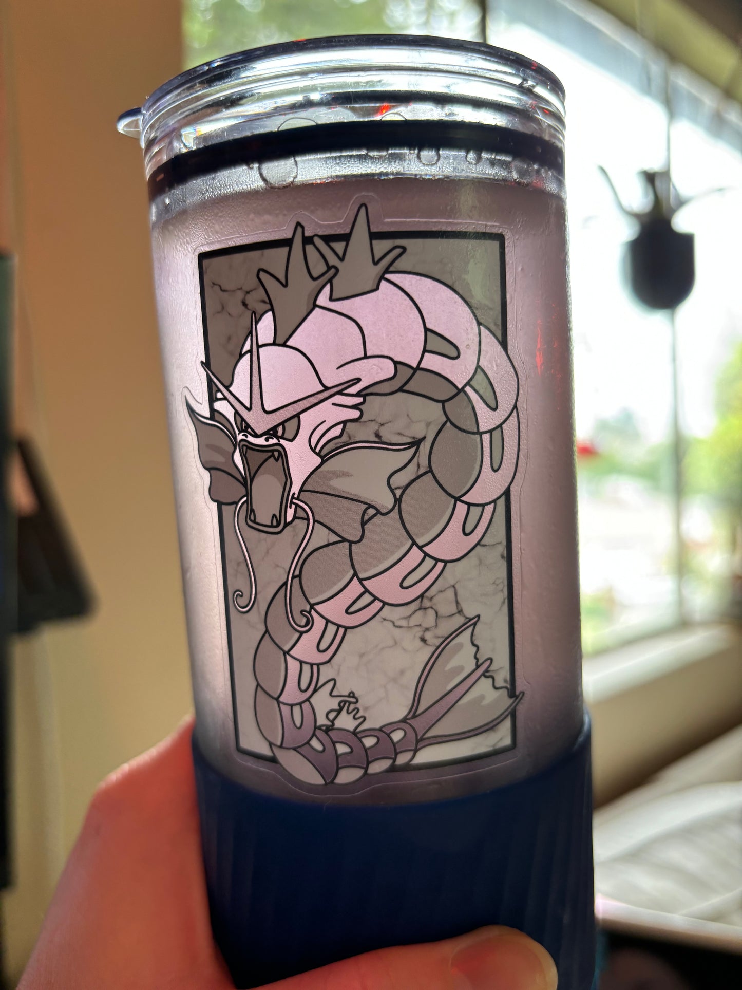 Gyarados Pokemon "color changing" transparent waterproof sticker