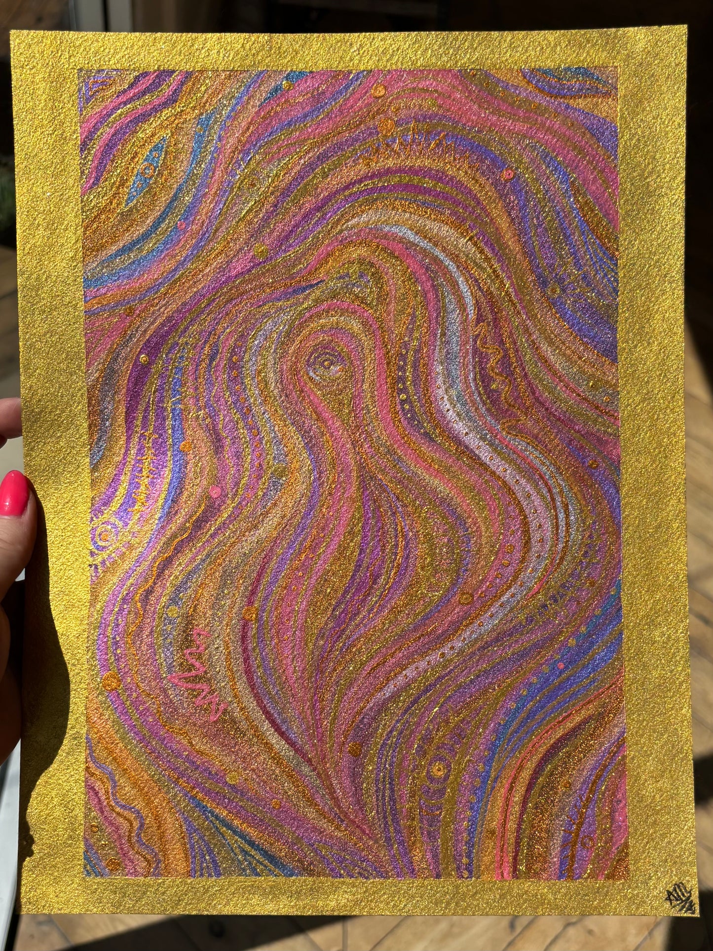 “Yonder” abstract watercolor painting