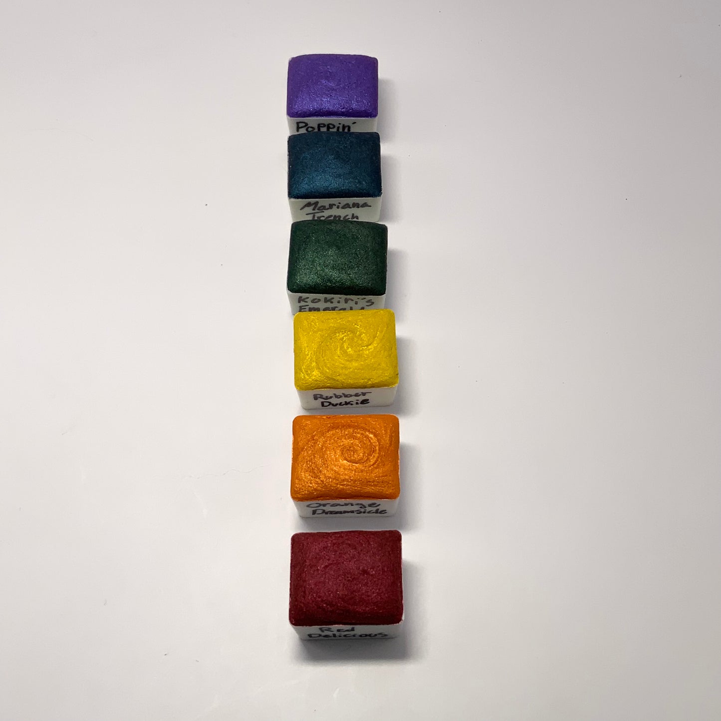 6-pack Rainbow Essentials - pre-packed rainbow set of 6 watercolor paints in tin container - COMES WITH 6 HALF PAN PAINTS INCLUDED