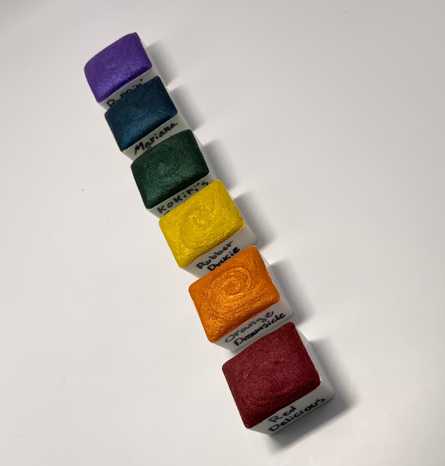 6-pack Rainbow Essentials - pre-packed rainbow set of 6 watercolor paints in tin container - COMES WITH 6 HALF PAN PAINTS INCLUDED