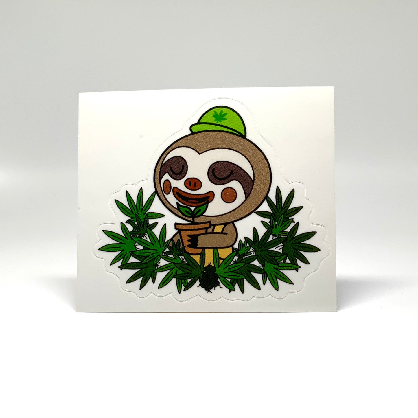 Leif Animal Crossing Weed Collecting Glossy Transparent Waterproof Sticker