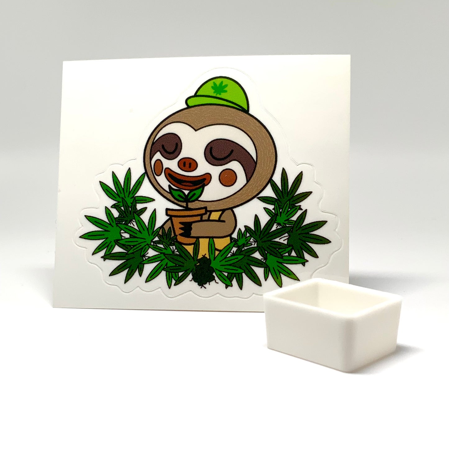 Leif Animal Crossing Weed Collecting Glossy Transparent Waterproof Sticker