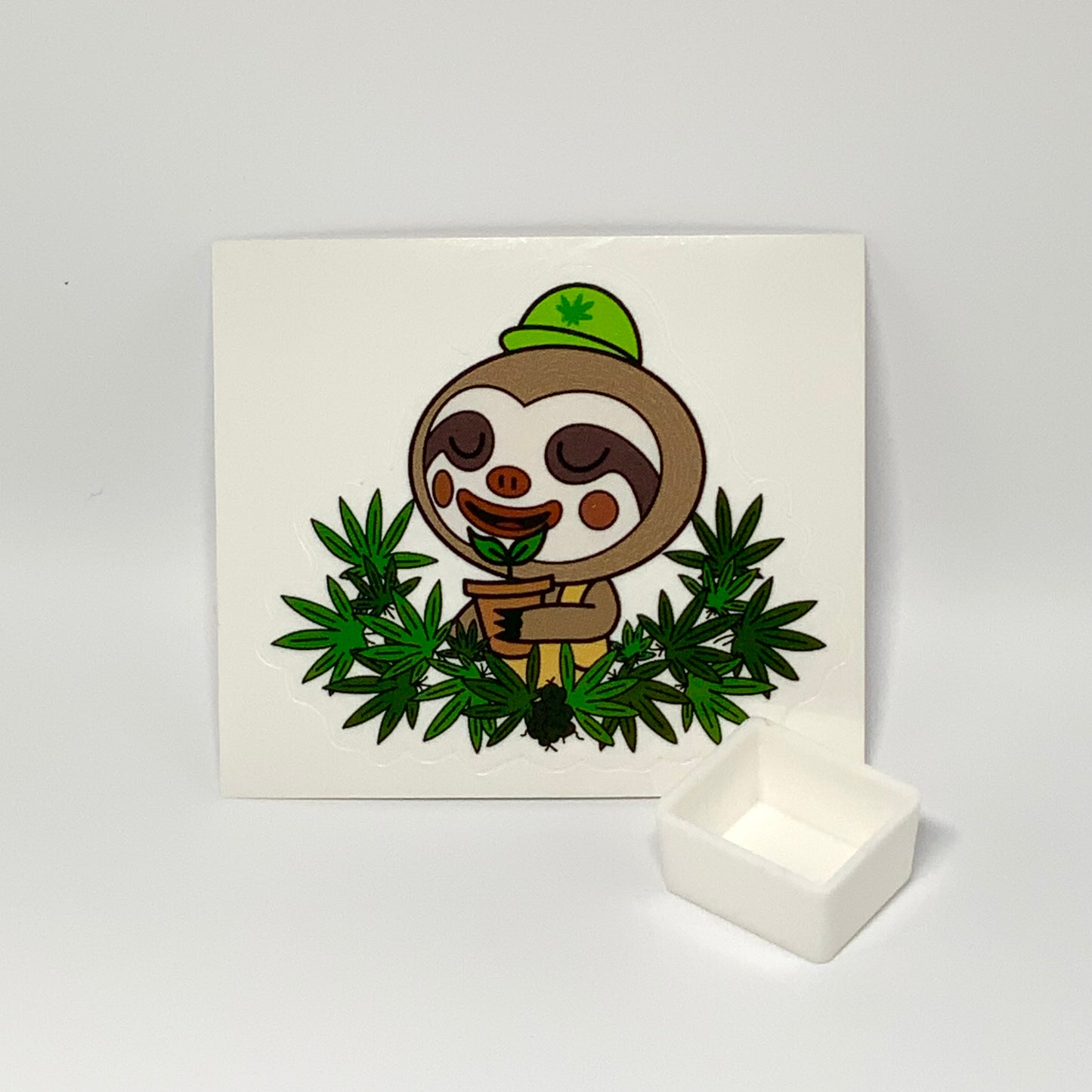 Leif Animal Crossing Weed Collecting Glossy Transparent Waterproof Sticker