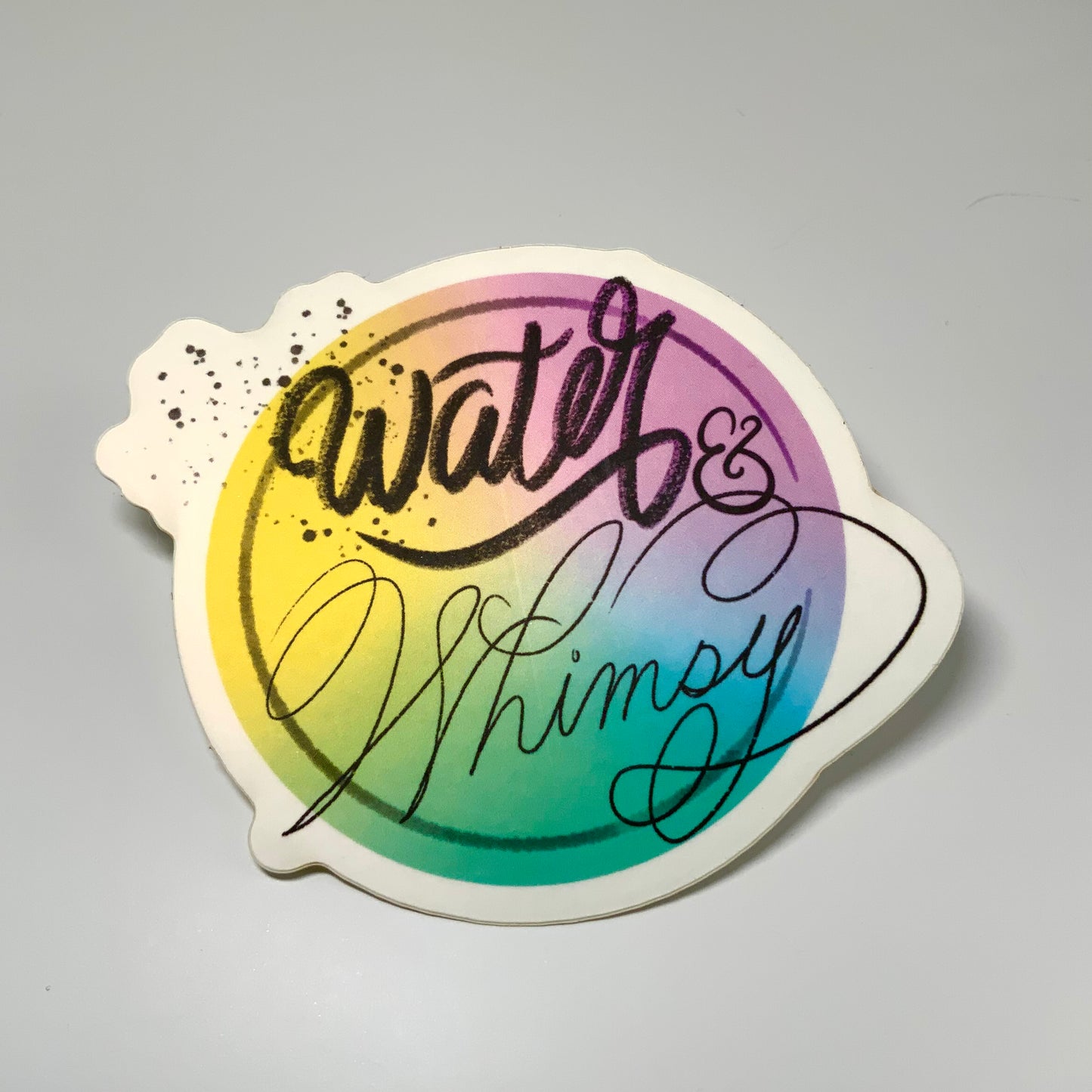 Large Matte Water & Whimsy Co. Logo Waterproof Sticker