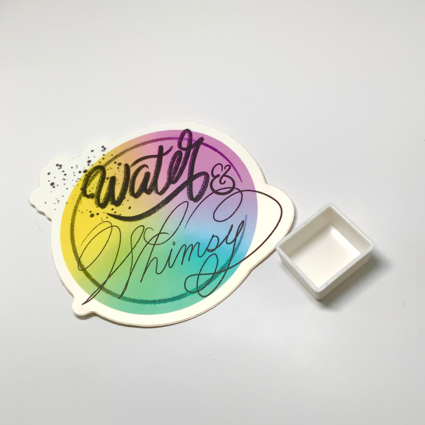 Large Matte Water & Whimsy Co. Logo Waterproof Sticker