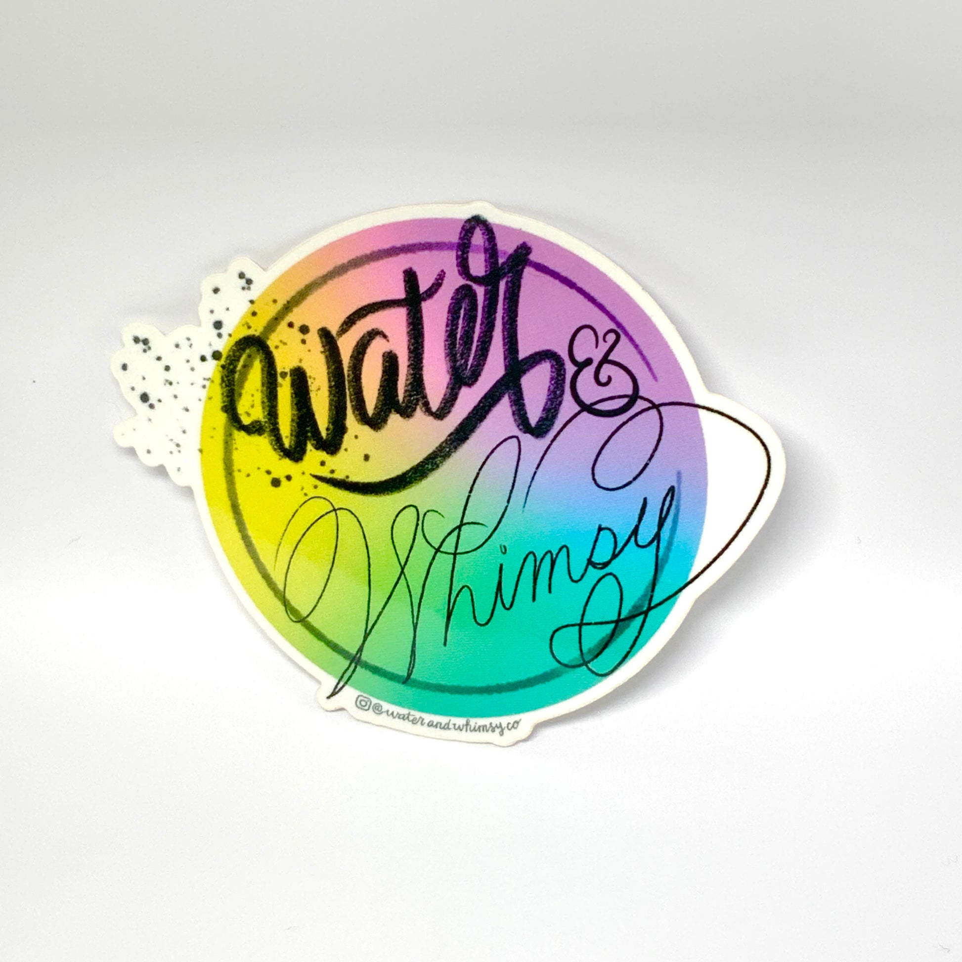 Whimsy Clips Water Large Glossy Water & Whimsy Co. Logo Sticker Waterproof – Water and ...